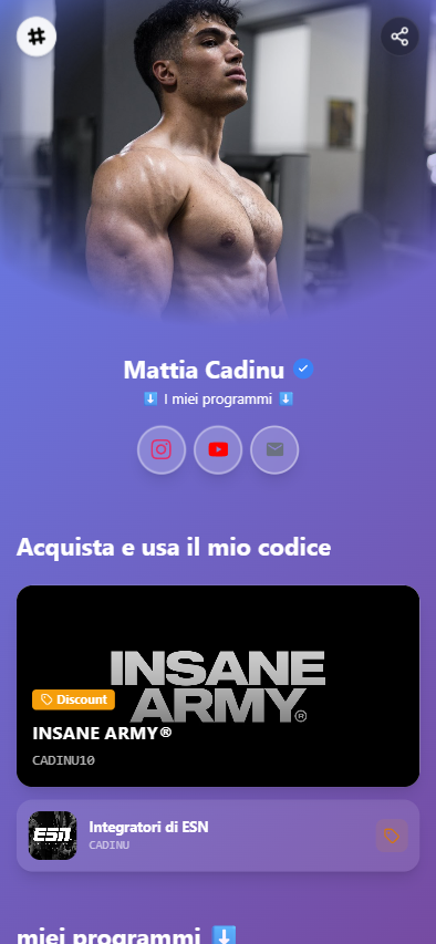 BioPage profile of Abhishek Yadav - Fitness Influencer using our link in bio tool